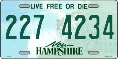 NH license plate 2274234