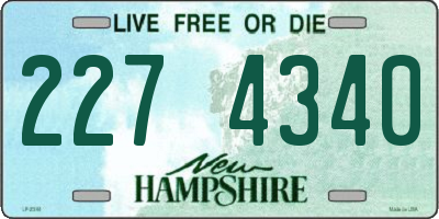 NH license plate 2274340