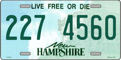 NH license plate 2274560
