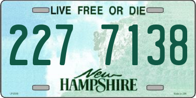 NH license plate 2277138