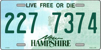 NH license plate 2277374