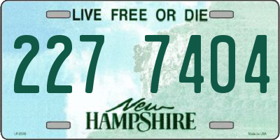 NH license plate 2277404