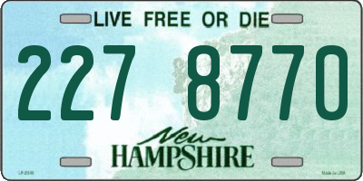 NH license plate 2278770