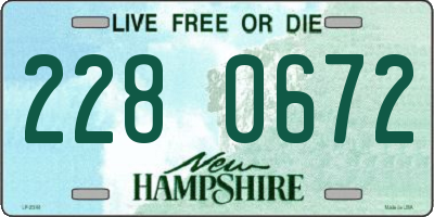 NH license plate 2280672
