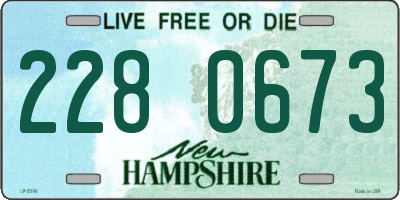 NH license plate 2280673