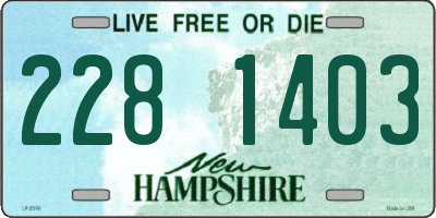 NH license plate 2281403