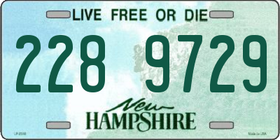 NH license plate 2289729