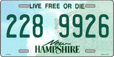 NH license plate 2289926