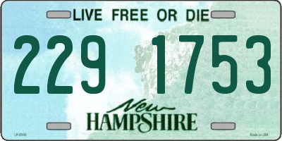 NH license plate 2291753