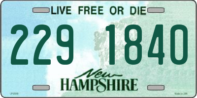 NH license plate 2291840