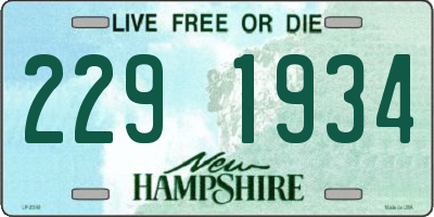 NH license plate 2291934