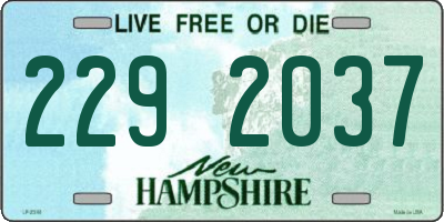 NH license plate 2292037