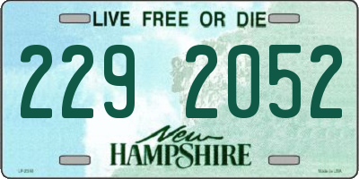NH license plate 2292052
