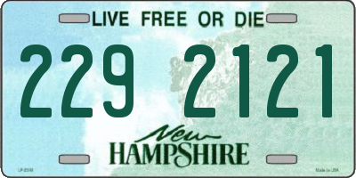 NH license plate 2292121