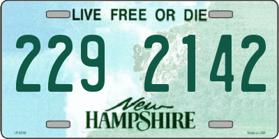NH license plate 2292142