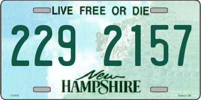 NH license plate 2292157