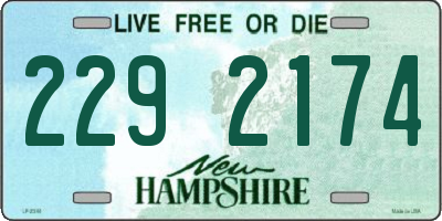 NH license plate 2292174