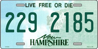 NH license plate 2292185