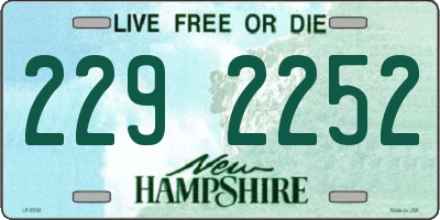 NH license plate 2292252