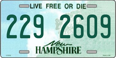 NH license plate 2292609