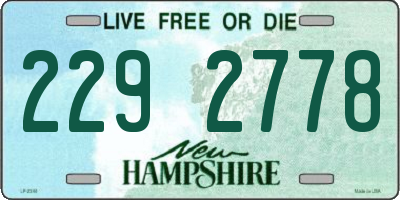 NH license plate 2292778