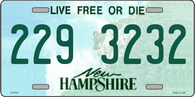 NH license plate 2293232