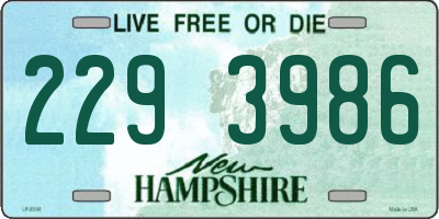 NH license plate 2293986