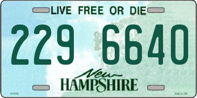 NH license plate 2296640