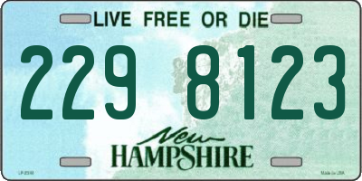 NH license plate 2298123