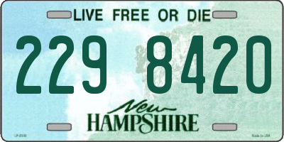 NH license plate 2298420