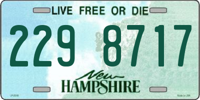 NH license plate 2298717