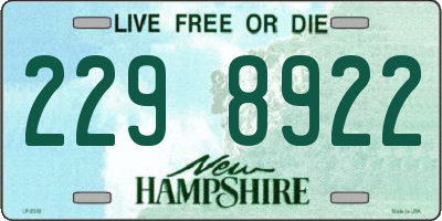NH license plate 2298922