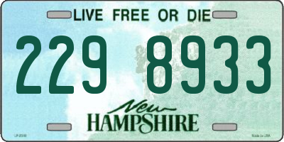 NH license plate 2298933