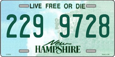 NH license plate 2299728