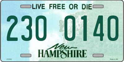NH license plate 2300140
