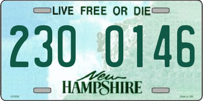 NH license plate 2300146