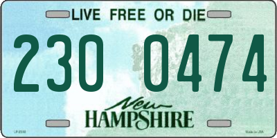 NH license plate 2300474