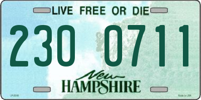 NH license plate 2300711
