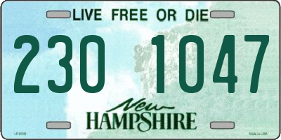 NH license plate 2301047