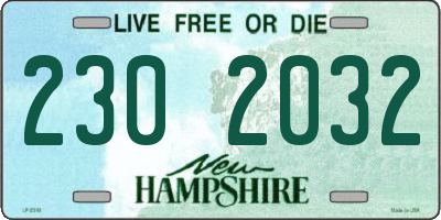 NH license plate 2302032