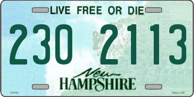 NH license plate 2302113