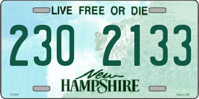 NH license plate 2302133