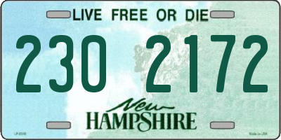 NH license plate 2302172