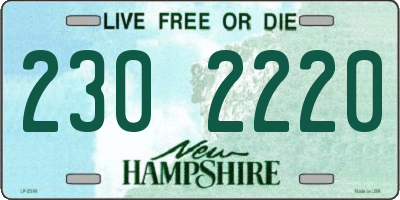 NH license plate 2302220