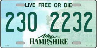 NH license plate 2302232