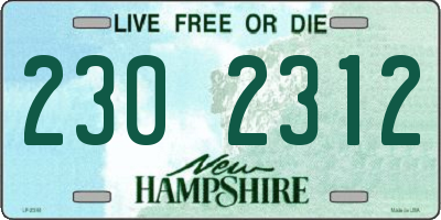 NH license plate 2302312