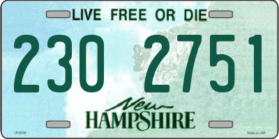 NH license plate 2302751