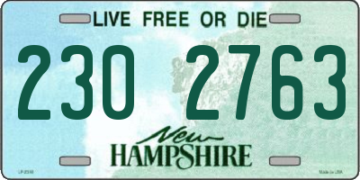 NH license plate 2302763