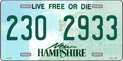 NH license plate 2302933