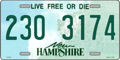 NH license plate 2303174